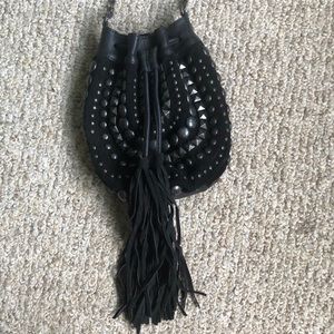 Ecoté studded faux leather shoulder bag